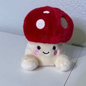 Charming Red and Cream Plush Mushroom Toy